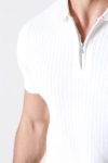 Jack & Jones Blabristol Stricken SS Polo Blanc de Blanc