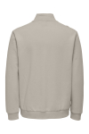 ONLY & SONS Ceres Half Zip Sweat Silver Lining