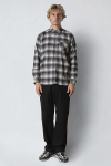 Fat Moose Forest flannel shirt Mid grey/Light grey 001