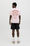 Jack & Jones Coffee Club Relaxed Fit Tee Parfait Pink