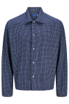 Jack & Jones Austin Loose Fit Check Shirt Ocean Cavern