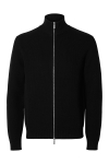 Selected Dane Structure Knit Full Zip Black