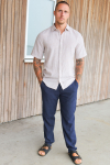 ONLY & SONS Caiden SS Linen Hemd Chinchilla