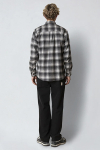 Fat Moose Forest flannel shirt Mid grey/Light grey 001
