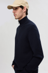 Selected Dane Structure Knit Full Zip Sky Captain