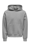 ONLY & SONS Goyle Box Fit Subca Hoodie Medium Grey Melange