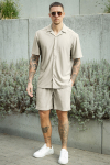 ONLY & SONS Kari Relaxed Plizze Resort SS Shirt Moonstruck