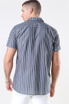 Les Deux Mathieu SS Hemd Charcoal/Petrol Blue