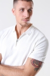 Jack & Jones Blabristol Stricken SS Polo Blanc de Blanc