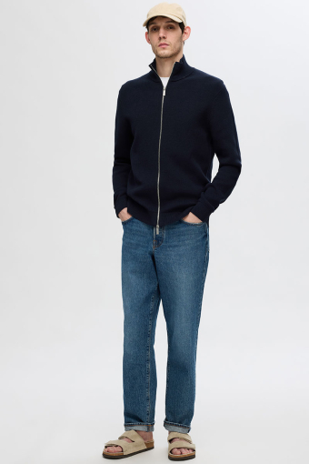 Dane Structure Knit Full Zip Sky Captain