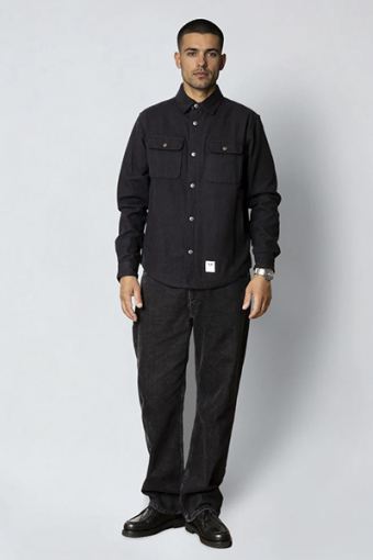 Pablo Plain Overshirt Black