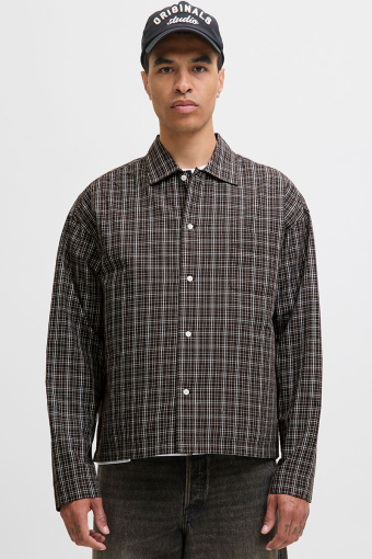 Austin Loose Fit Check Shirt Chocolate Torte