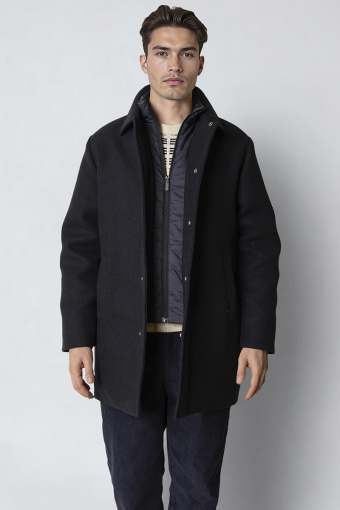 Hasting wool coat Dark Navy