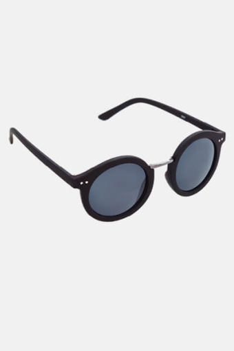 Fashion 1517 Rund Sonnenbrille Black Rubber/Gun Dark Grey Glass