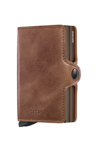 Twinwallet Cognac-Silver