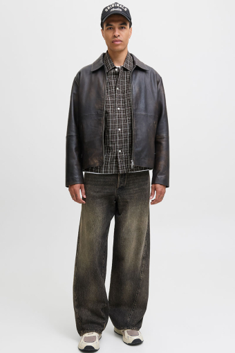 Austin Loose Fit Check Shirt Chocolate Torte