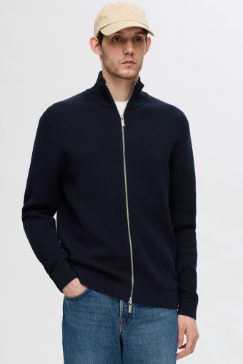 Dane Structure Knit Full Zip Sky Captain