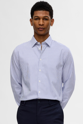 Performance Stretch LS Shirt True Navy Stripe