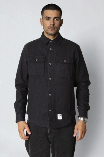 Pablo Plain Overshirt Black