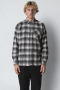 Fat Moose Forest flannel shirt Mid grey/Light grey 001