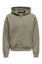 ONLY & SONS Goyle Box Fit Subca Zip Hoodie Walnut